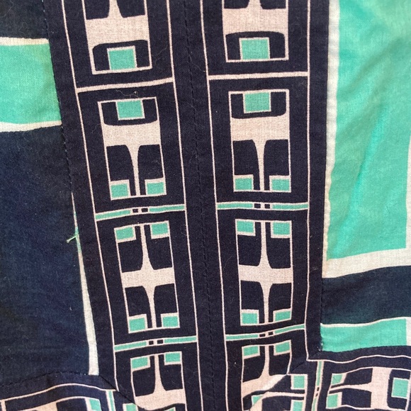 Crown & Ivy Teal and Navy Geometric Dress - Picture 3 of 8